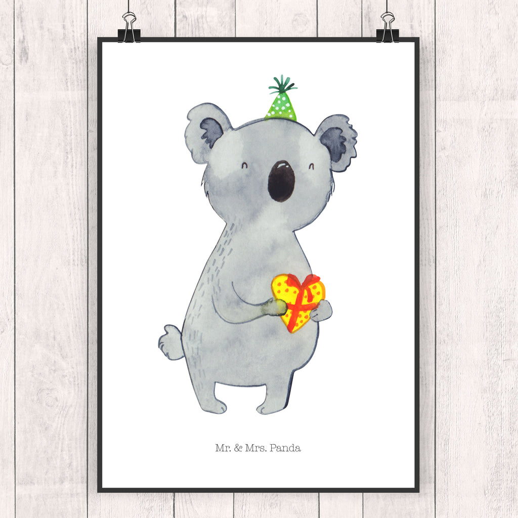 Poster Koala Geschenk Poster, Wandposter, Bild, Wanddeko, Küchenposter, Kinderposter, Wanddeko Bild, Raumdekoration, Wanddekoration, Handgemaltes Poster, Mr. & Mrs. Panda Poster, Designposter, Kunstdruck, Posterdruck, Koala, Koalabär, Geschenk, Geburtstag, Party