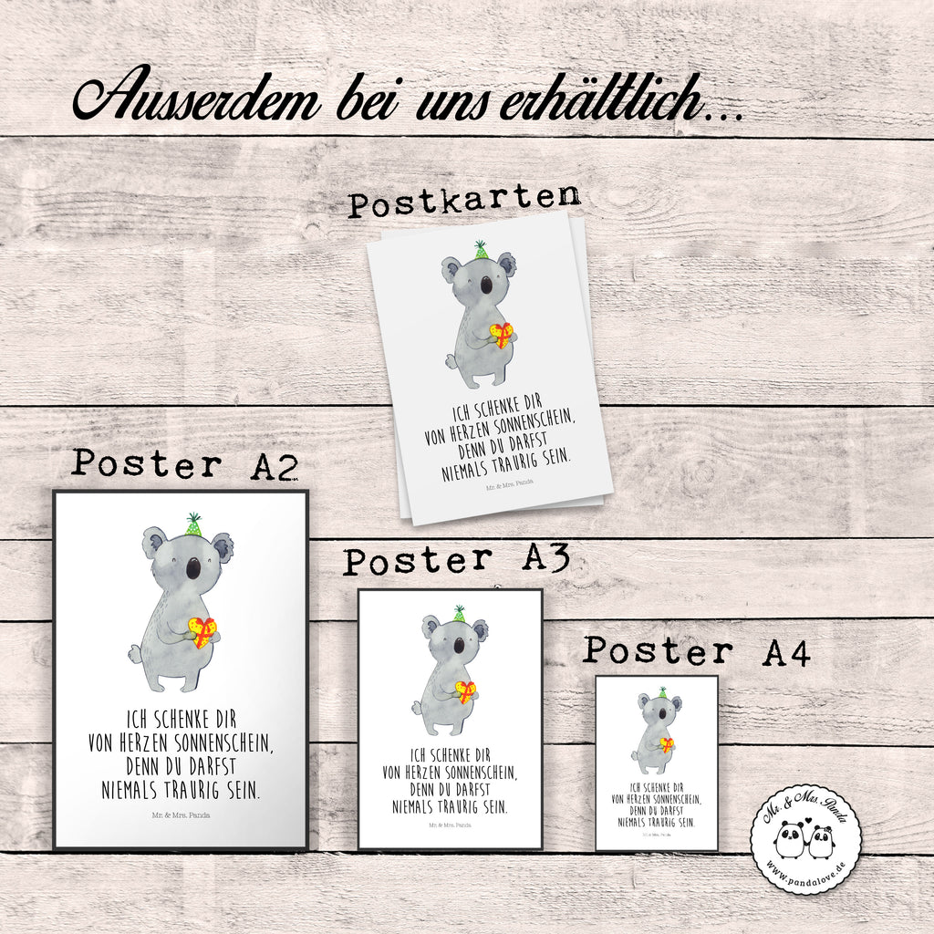 Poster Koala Geschenk Poster, Wandposter, Bild, Wanddeko, Küchenposter, Kinderposter, Wanddeko Bild, Raumdekoration, Wanddekoration, Handgemaltes Poster, Mr. & Mrs. Panda Poster, Designposter, Kunstdruck, Posterdruck, Koala, Koalabär, Geschenk, Geburtstag, Party