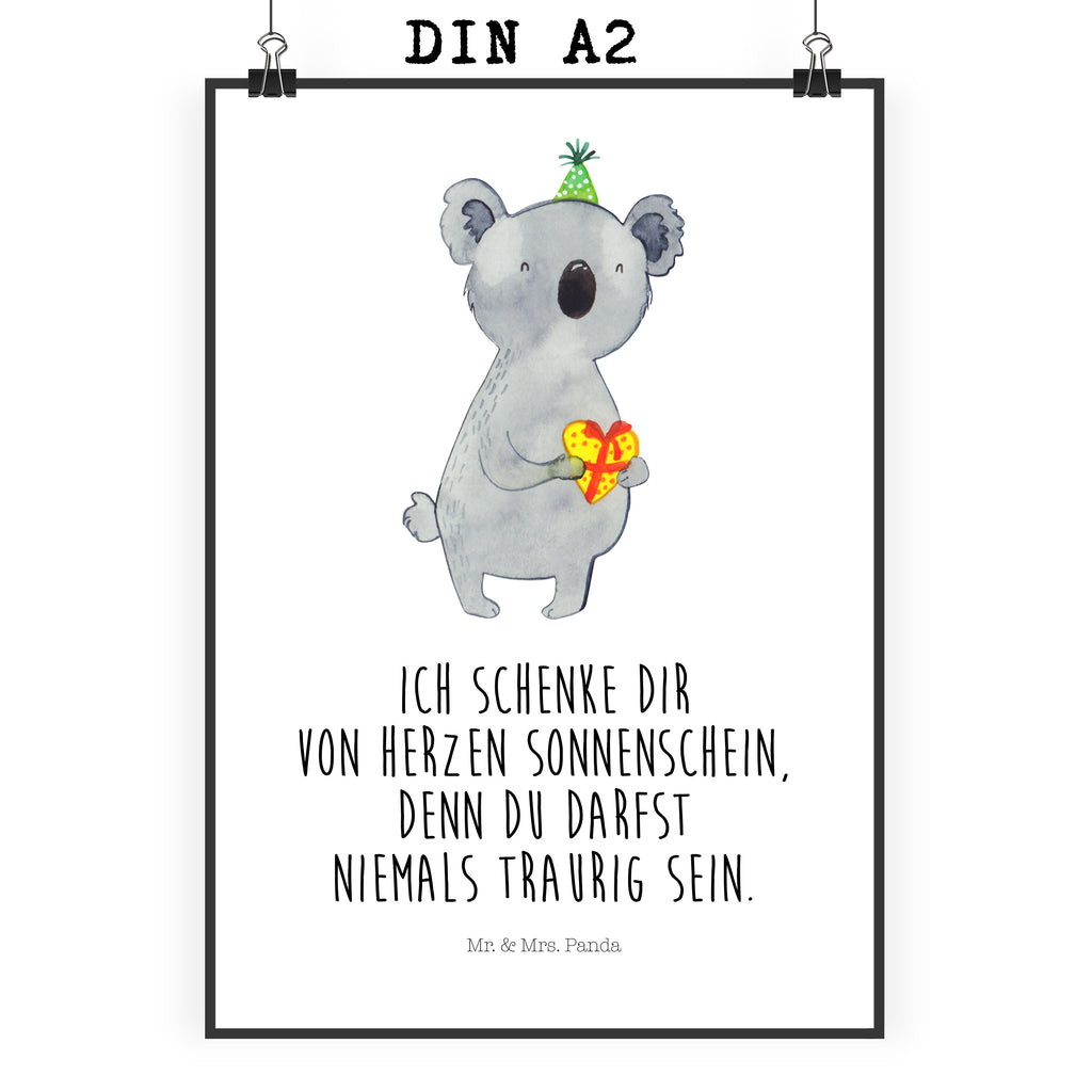 Poster Koala Geschenk Poster, Wandposter, Bild, Wanddeko, Küchenposter, Kinderposter, Wanddeko Bild, Raumdekoration, Wanddekoration, Handgemaltes Poster, Mr. & Mrs. Panda Poster, Designposter, Kunstdruck, Posterdruck, Koala, Koalabär, Geschenk, Geburtstag, Party