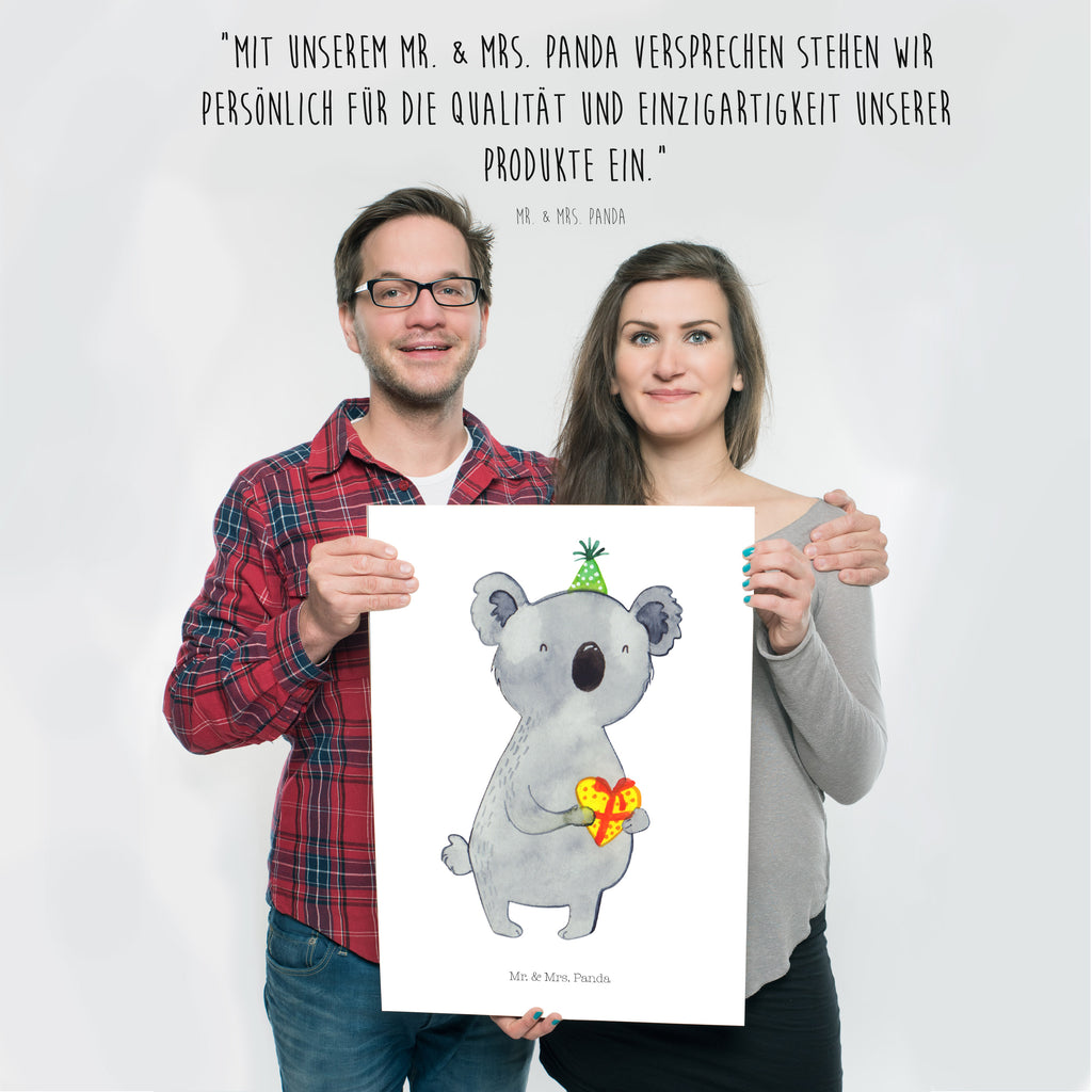 Poster Koala Geschenk Poster, Wandposter, Bild, Wanddeko, Küchenposter, Kinderposter, Wanddeko Bild, Raumdekoration, Wanddekoration, Handgemaltes Poster, Mr. & Mrs. Panda Poster, Designposter, Kunstdruck, Posterdruck, Koala, Koalabär, Geschenk, Geburtstag, Party
