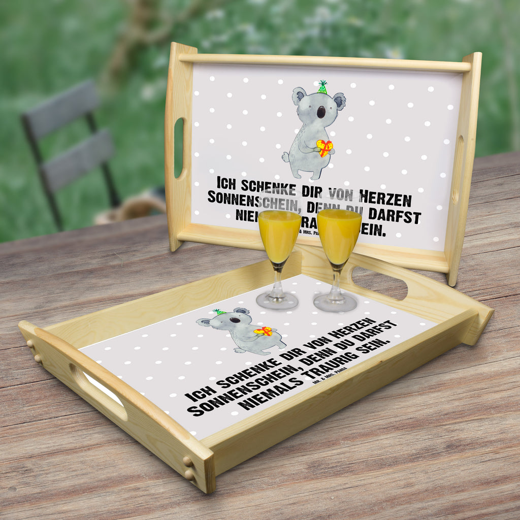 Serviertablett Koala Geschenk Tablett, Holztablett, Küchentablett, Dekotablett, Frühstückstablett, Koala, Koalabär, Geschenk, Geburtstag, Party