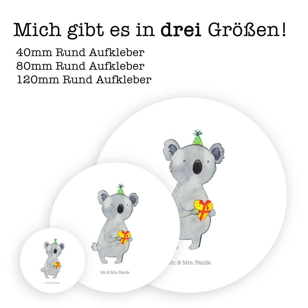 40mm Rund Aufkleber Koala Geschenk Sticker, Aufkleber, Etikett, Koala, Koalabär, Geschenk, Geburtstag, Party