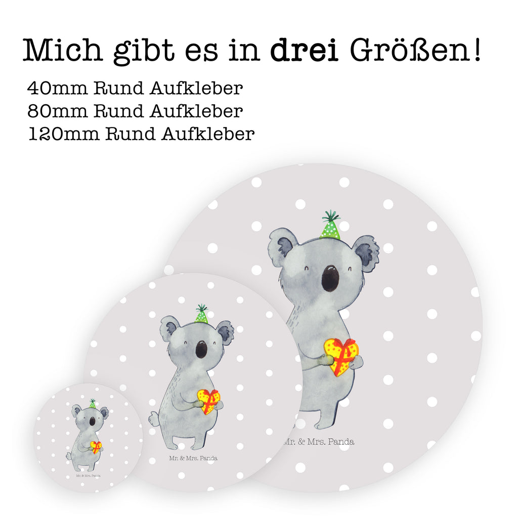 40mm Rund Aufkleber Koala Geschenk Sticker, Aufkleber, Etikett, Koala, Koalabär, Geschenk, Geburtstag, Party