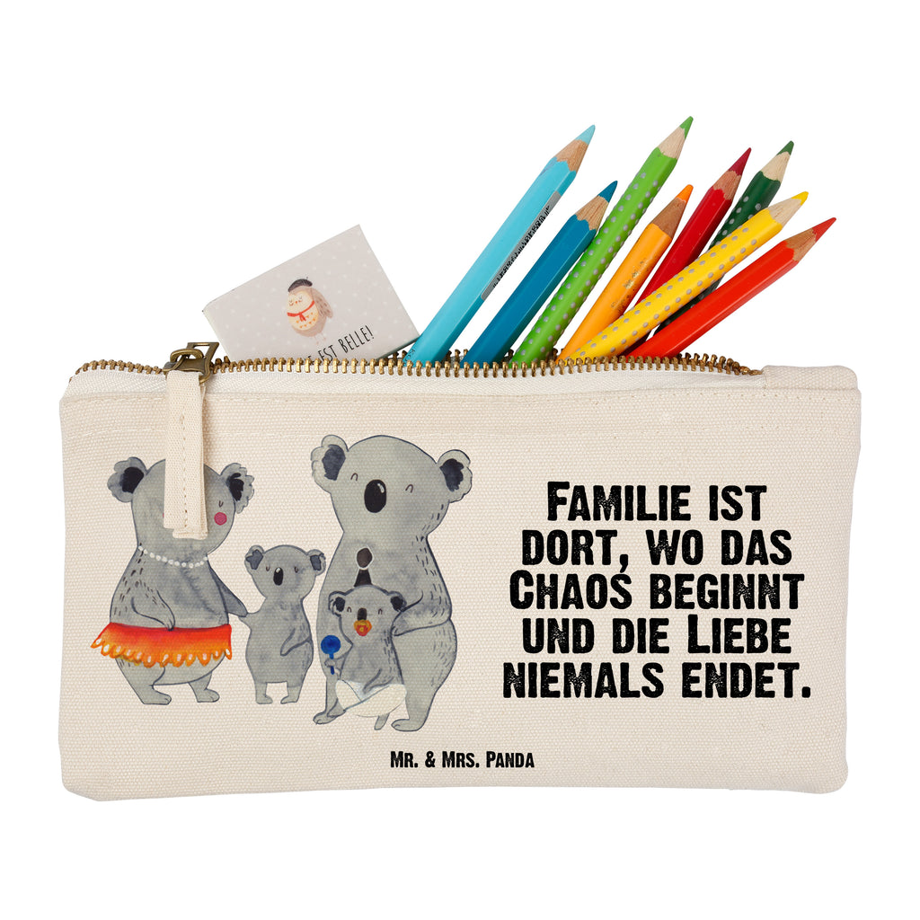 Schminktasche Koala Familie Schminktasche, Kosmetiktasche, Kosmetikbeutel, Stiftemäppchen, Etui, Federmappe, Makeup, XXL, Schminketui, Kosmetiketui, Schlamperetui, Familie, Vatertag, Muttertag, Bruder, Schwester, Mama, Papa, Oma, Opa, Koala, Koalas, Family, Kinder, Geschwister, Familienleben