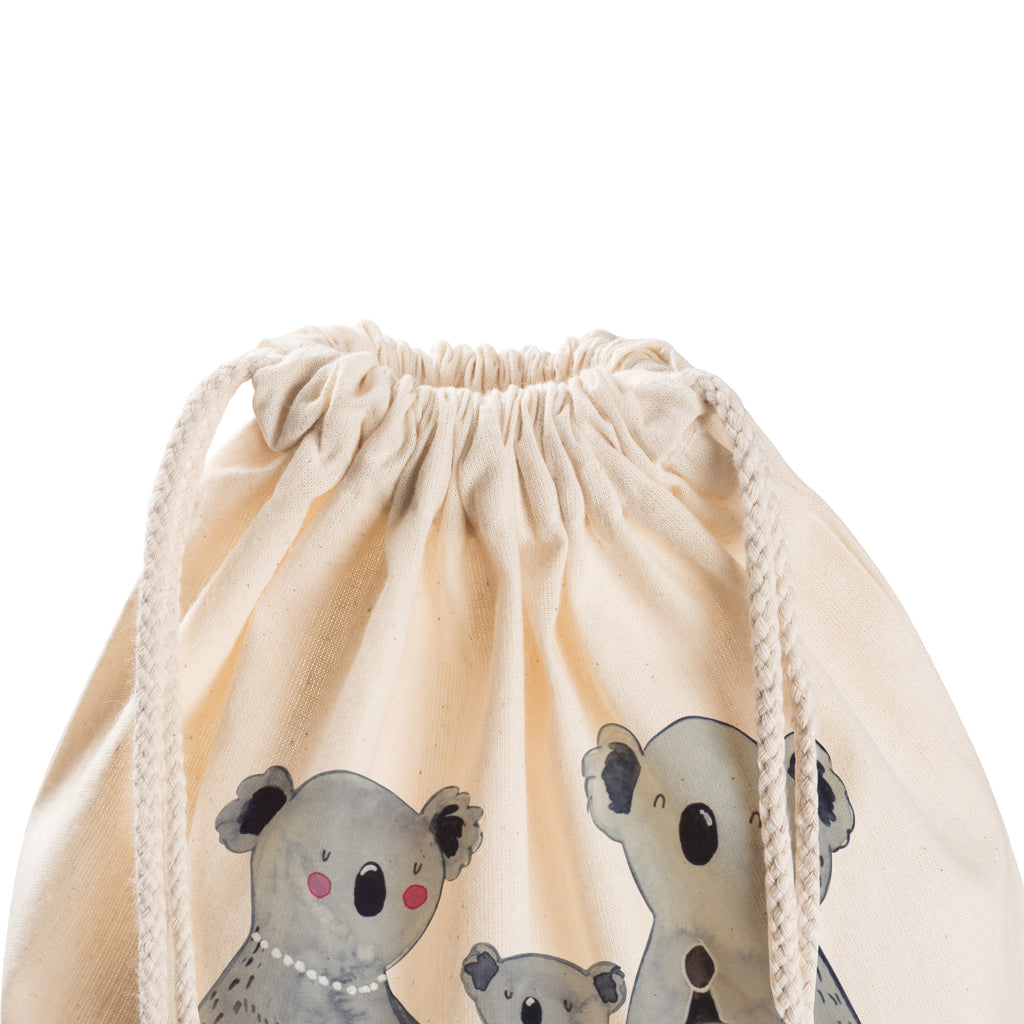 Sportbeutel Koala Familie Turnbeutel, Beutel, Sporttasche, Tasche, Stoffbeutel, Familie, Vatertag, Muttertag, Bruder, Schwester, Mama, Papa, Oma, Opa, Koala, Koalas, Family, Kinder, Geschwister, Familienleben