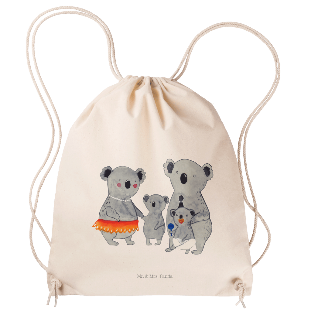 Sportbeutel Koala Familie Turnbeutel, Beutel, Sporttasche, Tasche, Stoffbeutel, Familie, Vatertag, Muttertag, Bruder, Schwester, Mama, Papa, Oma, Opa, Koala, Koalas, Family, Kinder, Geschwister, Familienleben