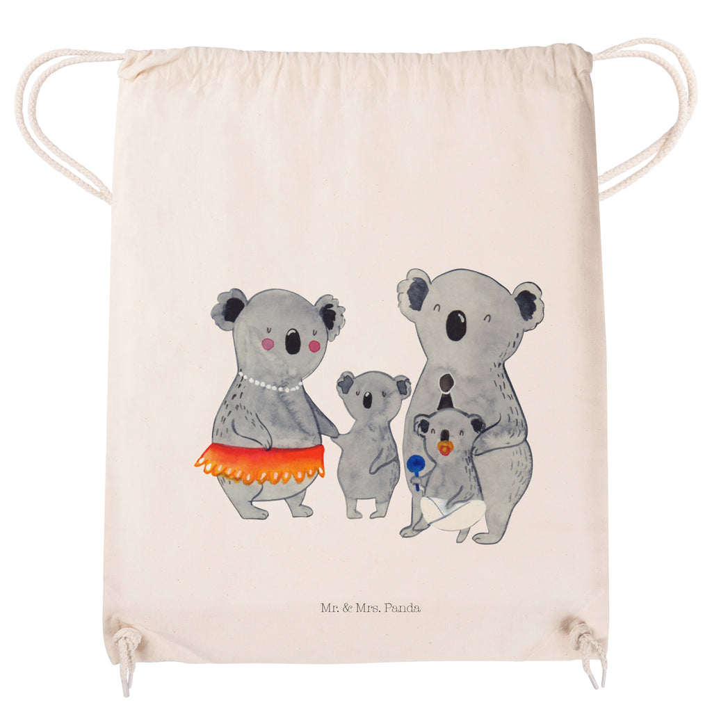 Sportbeutel Koala Familie Turnbeutel, Beutel, Sporttasche, Tasche, Stoffbeutel, Familie, Vatertag, Muttertag, Bruder, Schwester, Mama, Papa, Oma, Opa, Koala, Koalas, Family, Kinder, Geschwister, Familienleben