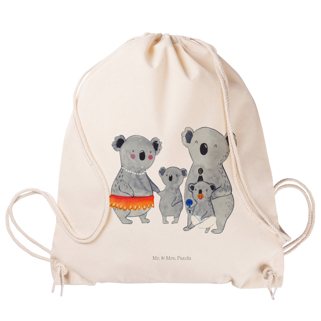 Sportbeutel Koala Familie Turnbeutel, Beutel, Sporttasche, Tasche, Stoffbeutel, Familie, Vatertag, Muttertag, Bruder, Schwester, Mama, Papa, Oma, Opa, Koala, Koalas, Family, Kinder, Geschwister, Familienleben