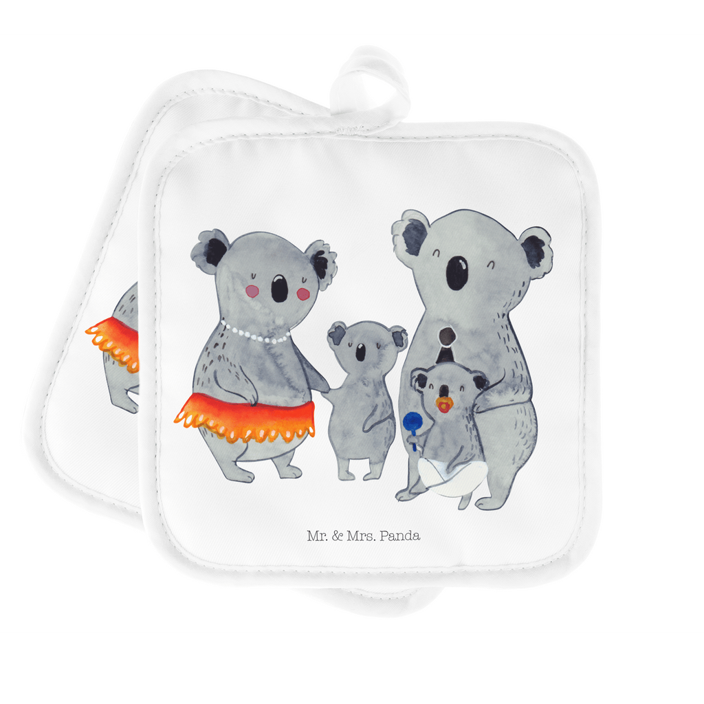 2er Set Topflappen  Koala Familie Topflappen, Topfuntersetzer, Ofenhandschuh, Topflappen Set, Topflappen lustig, Topflappen mit Spruch, Familie, Vatertag, Muttertag, Bruder, Schwester, Mama, Papa, Oma, Opa, Koala, Koalas, Family, Kinder, Geschwister, Familienleben