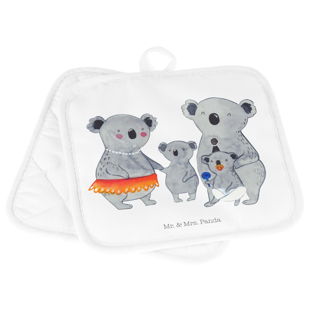 2er Set Topflappen  Koala Familie Topflappen, Topfuntersetzer, Ofenhandschuh, Topflappen Set, Topflappen lustig, Topflappen mit Spruch, Familie, Vatertag, Muttertag, Bruder, Schwester, Mama, Papa, Oma, Opa, Koala, Koalas, Family, Kinder, Geschwister, Familienleben