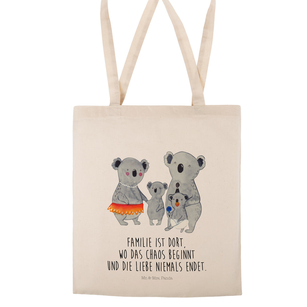 Tragetasche Koala Familie Beuteltasche, Beutel, Einkaufstasche, Jutebeutel, Stoffbeutel, Familie, Vatertag, Muttertag, Bruder, Schwester, Mama, Papa, Oma, Opa, Koala, Koalas, Family, Kinder, Geschwister, Familienleben
