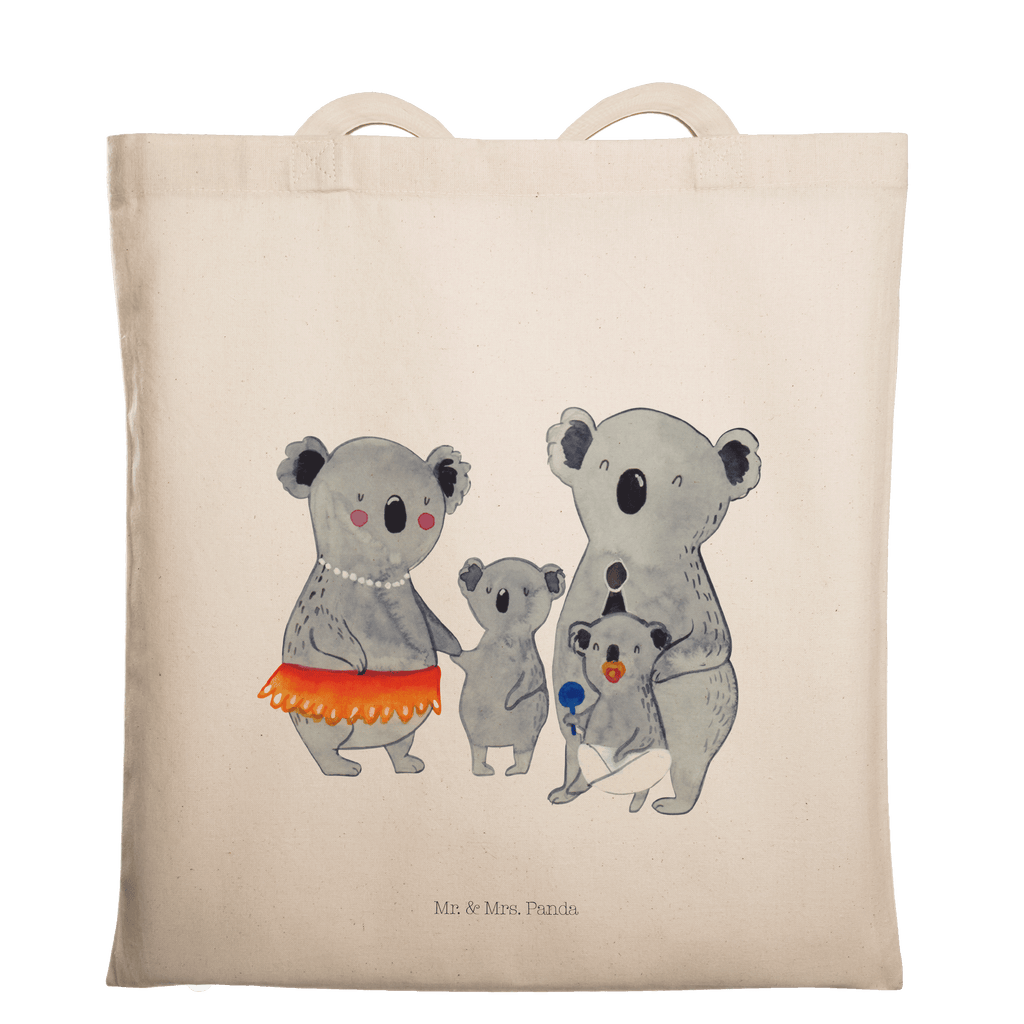 Tragetasche Koala Familie Beuteltasche, Beutel, Einkaufstasche, Jutebeutel, Stoffbeutel, Familie, Vatertag, Muttertag, Bruder, Schwester, Mama, Papa, Oma, Opa, Koala, Koalas, Family, Kinder, Geschwister, Familienleben