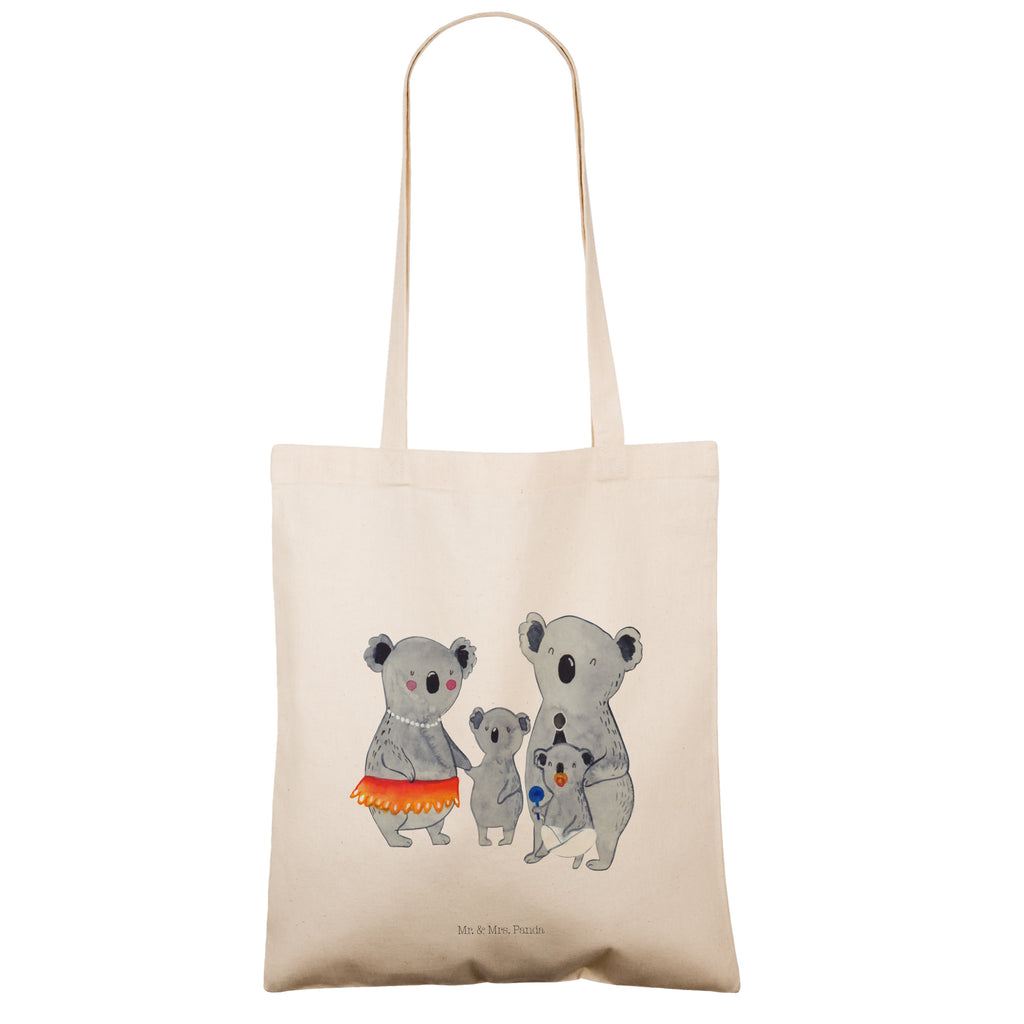 Tragetasche Koala Familie Beuteltasche, Beutel, Einkaufstasche, Jutebeutel, Stoffbeutel, Familie, Vatertag, Muttertag, Bruder, Schwester, Mama, Papa, Oma, Opa, Koala, Koalas, Family, Kinder, Geschwister, Familienleben