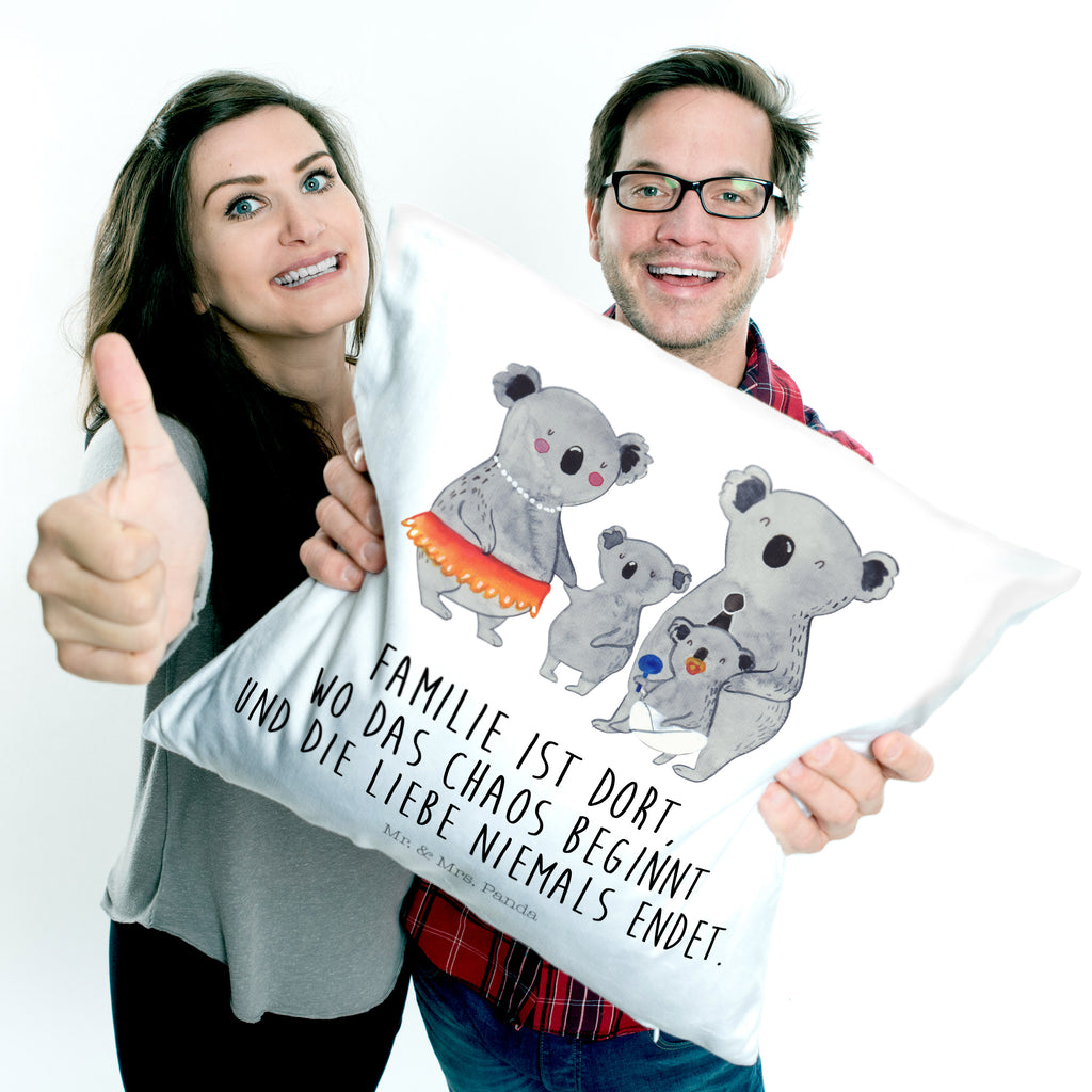 40x40 Kissen Koala Familie Kissenhülle, Kopfkissen, Sofakissen, Dekokissen, Motivkissen, Familie, Vatertag, Muttertag, Bruder, Schwester, Mama, Papa, Oma, Opa, Koala, Koalas, Family, Kinder, Geschwister, Familienleben