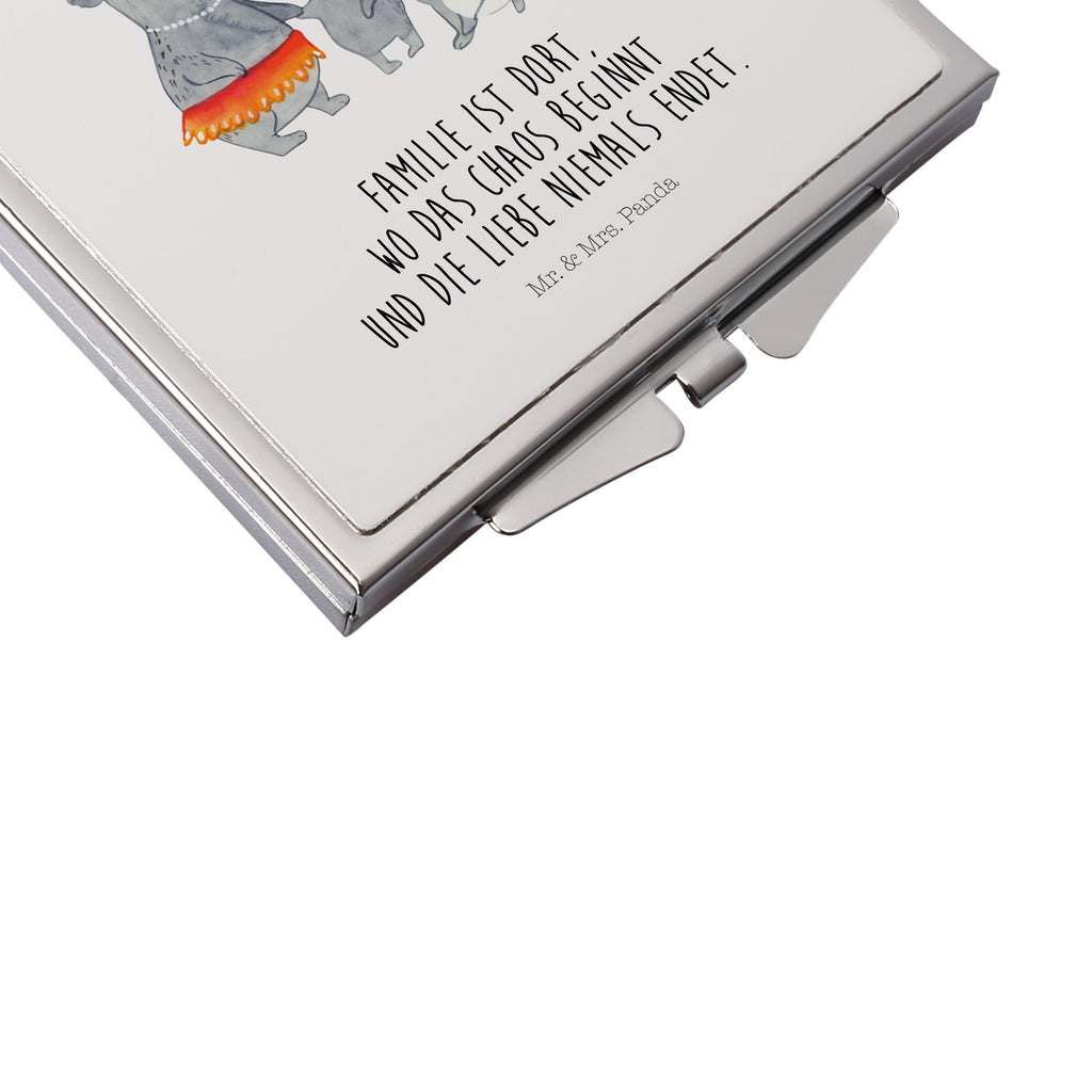 Handtaschenspiegel quadratisch Koala Familie Spiegel, Handtasche, Quadrat, silber, schminken, Schminkspiegel, Familie, Vatertag, Muttertag, Bruder, Schwester, Mama, Papa, Oma, Opa, Koala, Koalas, Family, Kinder, Geschwister, Familienleben
