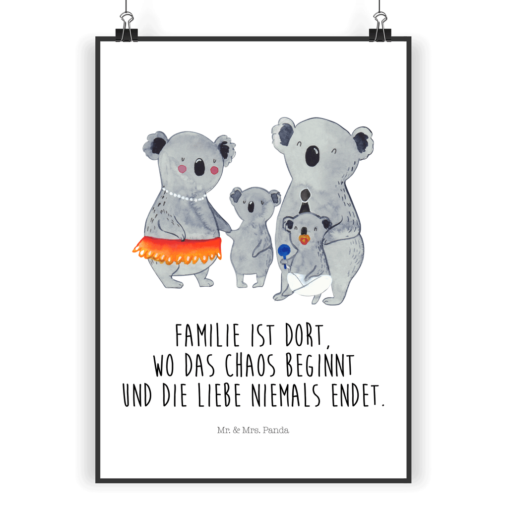 Poster Koala Familie Poster, Wandposter, Bild, Wanddeko, Küchenposter, Kinderposter, Wanddeko Bild, Raumdekoration, Wanddekoration, Handgemaltes Poster, Mr. & Mrs. Panda Poster, Designposter, Kunstdruck, Posterdruck, Familie, Vatertag, Muttertag, Bruder, Schwester, Mama, Papa, Oma, Opa, Koala, Koalas, Family, Kinder, Geschwister, Familienleben