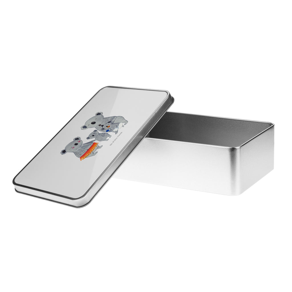 Metalldose rechteckig Koala Familie Blechdose, Metalldose, Blechbox, Container, Keksdose, Vorratsdose, Vorratsbox, Döschen, Versperbox, Vesperdose, Aufbewahrungsdose, Aufbewahrungsbox, Aluminiumdose, Dose, Familie, Vatertag, Muttertag, Bruder, Schwester, Mama, Papa, Oma, Opa, Koala, Koalas, Family, Kinder, Geschwister, Familienleben