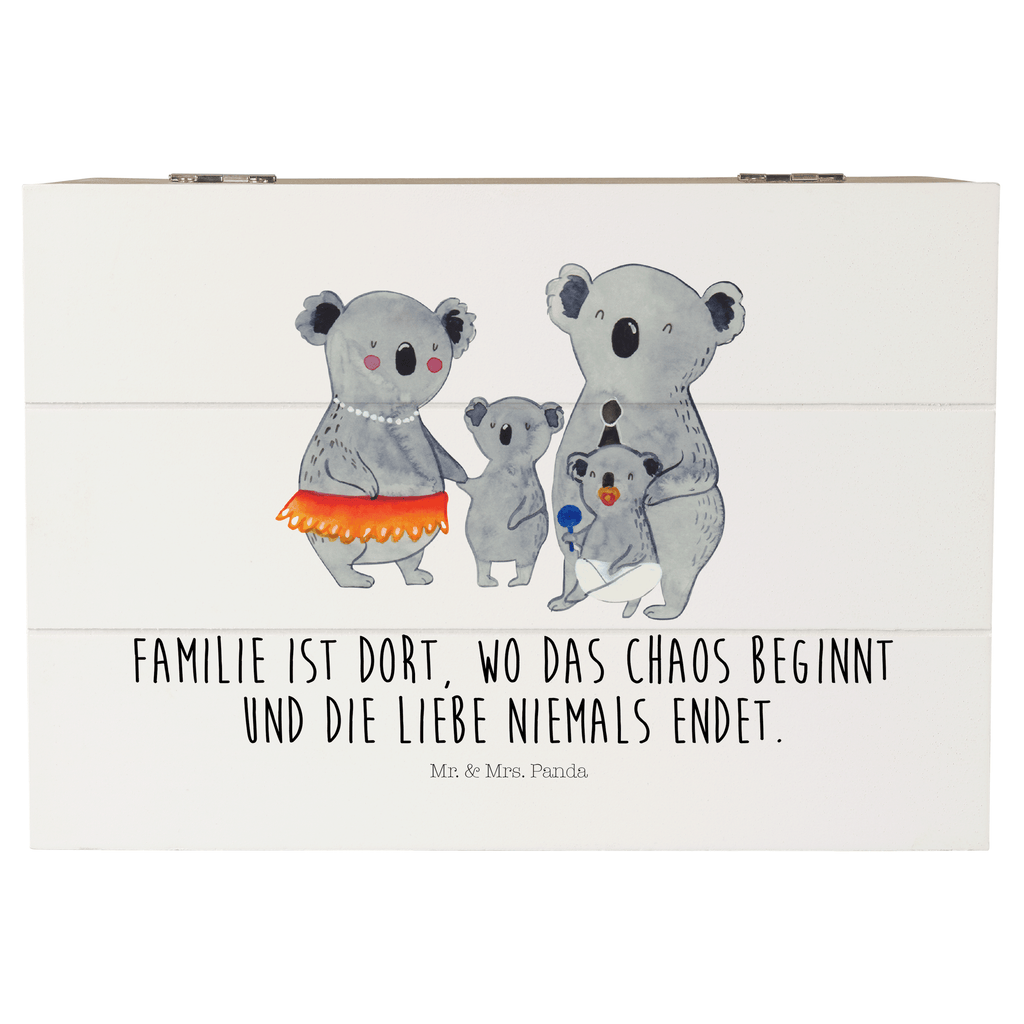 Holzkiste Koala Familie Holzkiste, Kiste, Schatzkiste, Truhe, Schatulle, XXL, Erinnerungsbox, Erinnerungskiste, Dekokiste, Aufbewahrungsbox, Familie, Vatertag, Muttertag, Bruder, Schwester, Mama, Papa, Oma, Opa, Koala, Koalas, Family, Kinder, Geschwister, Familienleben