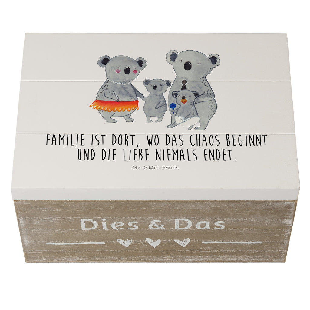 Holzkiste Koala Familie Holzkiste, Kiste, Schatzkiste, Truhe, Schatulle, XXL, Erinnerungsbox, Erinnerungskiste, Dekokiste, Aufbewahrungsbox, Familie, Vatertag, Muttertag, Bruder, Schwester, Mama, Papa, Oma, Opa, Koala, Koalas, Family, Kinder, Geschwister, Familienleben