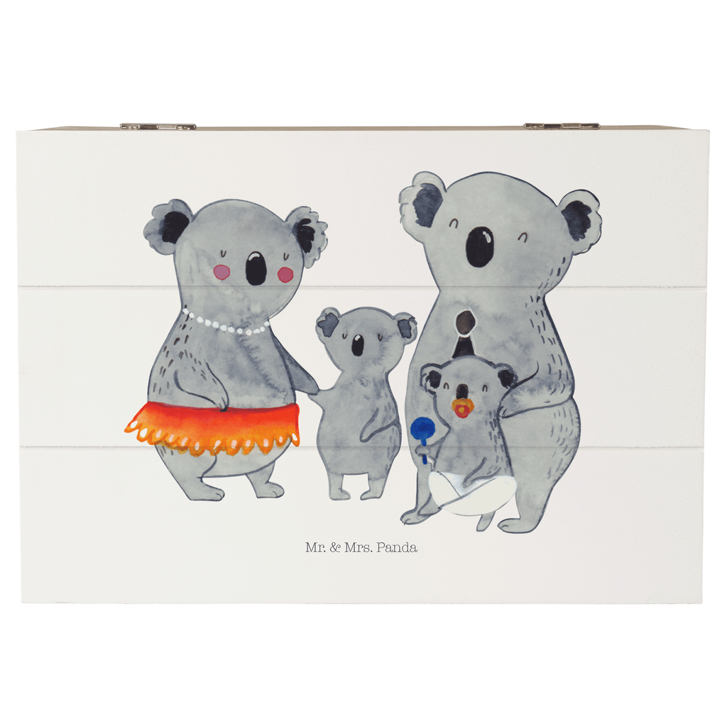 Holzkiste Koala Familie Holzkiste, Kiste, Schatzkiste, Truhe, Schatulle, XXL, Erinnerungsbox, Erinnerungskiste, Dekokiste, Aufbewahrungsbox, Familie, Vatertag, Muttertag, Bruder, Schwester, Mama, Papa, Oma, Opa, Koala, Koalas, Family, Kinder, Geschwister, Familienleben