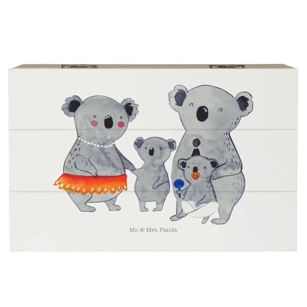 Holzkiste Koala Familie Holzkiste, Kiste, Schatzkiste, Truhe, Schatulle, XXL, Erinnerungsbox, Erinnerungskiste, Dekokiste, Aufbewahrungsbox, Familie, Vatertag, Muttertag, Bruder, Schwester, Mama, Papa, Oma, Opa, Koala, Koalas, Family, Kinder, Geschwister, Familienleben