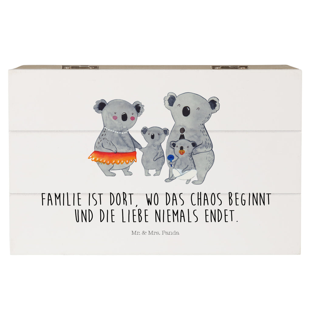 Holzkiste Koala Familie Holzkiste, Kiste, Schatzkiste, Truhe, Schatulle, XXL, Erinnerungsbox, Erinnerungskiste, Dekokiste, Aufbewahrungsbox, Familie, Vatertag, Muttertag, Bruder, Schwester, Mama, Papa, Oma, Opa, Koala, Koalas, Family, Kinder, Geschwister, Familienleben