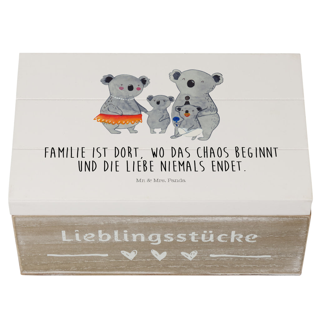 Holzkiste Koala Familie Holzkiste, Kiste, Schatzkiste, Truhe, Schatulle, XXL, Erinnerungsbox, Erinnerungskiste, Dekokiste, Aufbewahrungsbox, Familie, Vatertag, Muttertag, Bruder, Schwester, Mama, Papa, Oma, Opa, Koala, Koalas, Family, Kinder, Geschwister, Familienleben