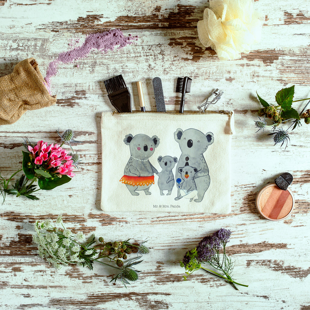 Schminktasche Koala Familie Schminktasche, Kosmetiktasche, Kosmetikbeutel, Stiftemäppchen, Etui, Federmappe, Makeup, XXL, Schminketui, Kosmetiketui, Schlamperetui, Familie, Vatertag, Muttertag, Bruder, Schwester, Mama, Papa, Oma, Opa, Koala, Koalas, Family, Kinder, Geschwister, Familienleben