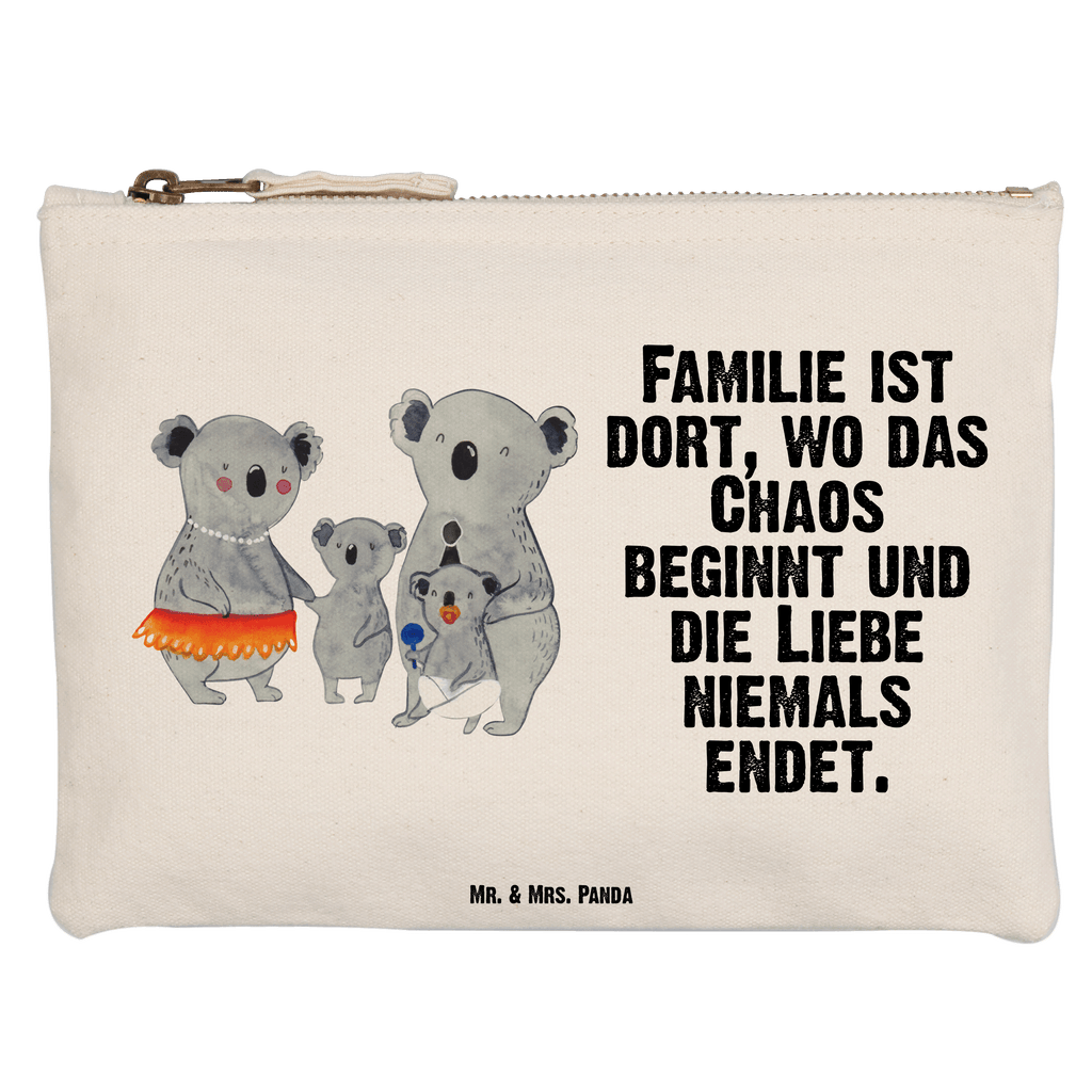 Schminktasche Koala Familie Schminktasche, Kosmetiktasche, Kosmetikbeutel, Stiftemäppchen, Etui, Federmappe, Makeup, XXL, Schminketui, Kosmetiketui, Schlamperetui, Familie, Vatertag, Muttertag, Bruder, Schwester, Mama, Papa, Oma, Opa, Koala, Koalas, Family, Kinder, Geschwister, Familienleben