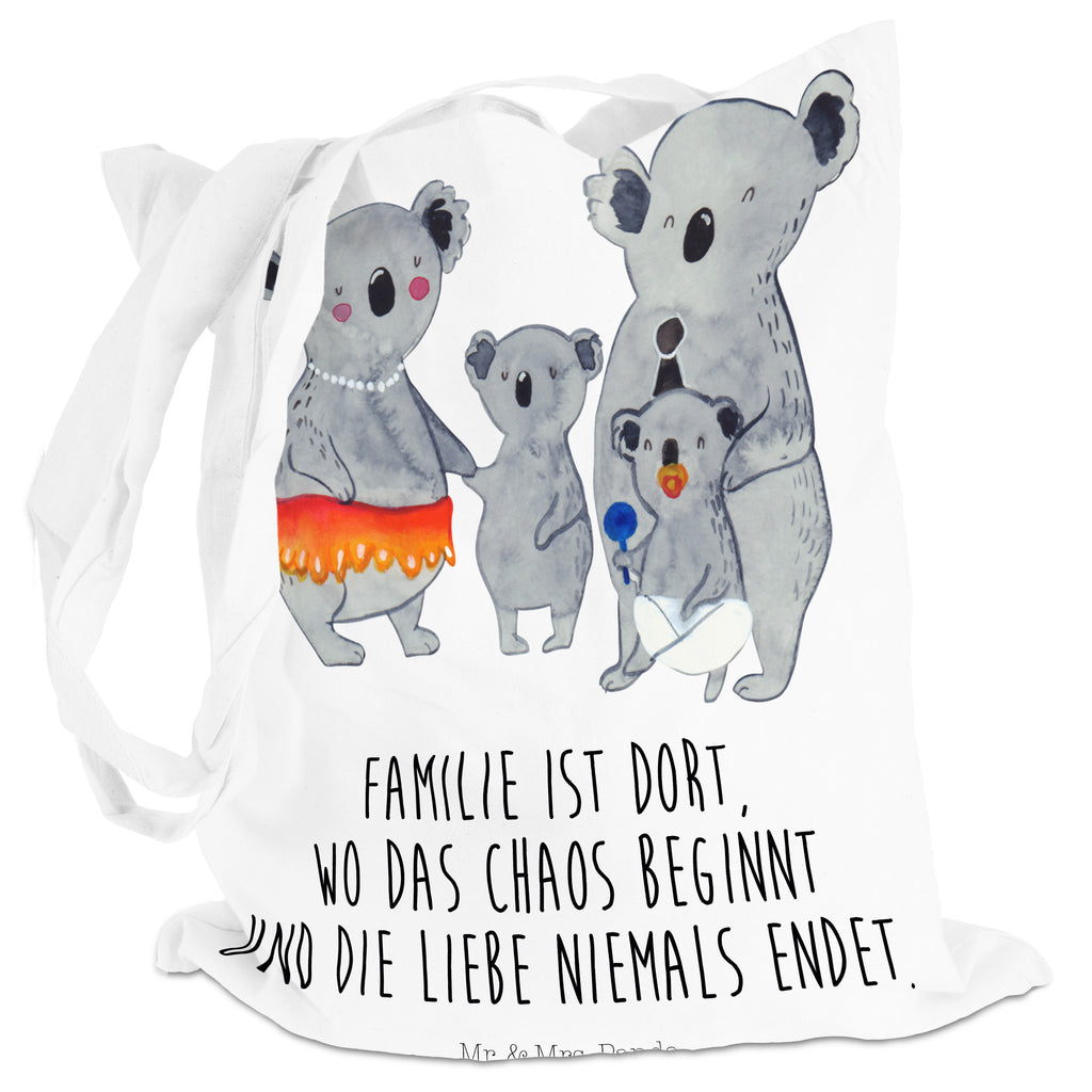 Tragetasche Koala Familie Beuteltasche, Beutel, Einkaufstasche, Jutebeutel, Stoffbeutel, Familie, Vatertag, Muttertag, Bruder, Schwester, Mama, Papa, Oma, Opa, Koala, Koalas, Family, Kinder, Geschwister, Familienleben