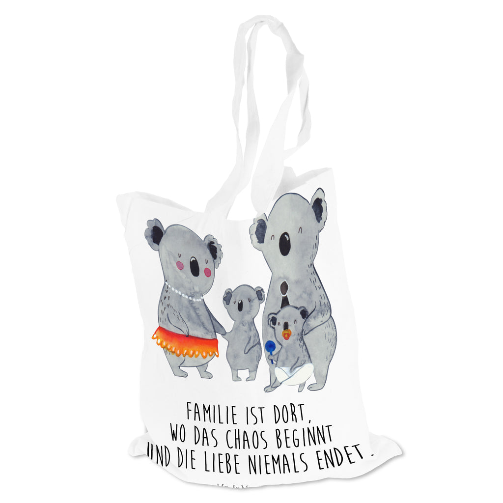 Tragetasche Koala Familie Beuteltasche, Beutel, Einkaufstasche, Jutebeutel, Stoffbeutel, Familie, Vatertag, Muttertag, Bruder, Schwester, Mama, Papa, Oma, Opa, Koala, Koalas, Family, Kinder, Geschwister, Familienleben