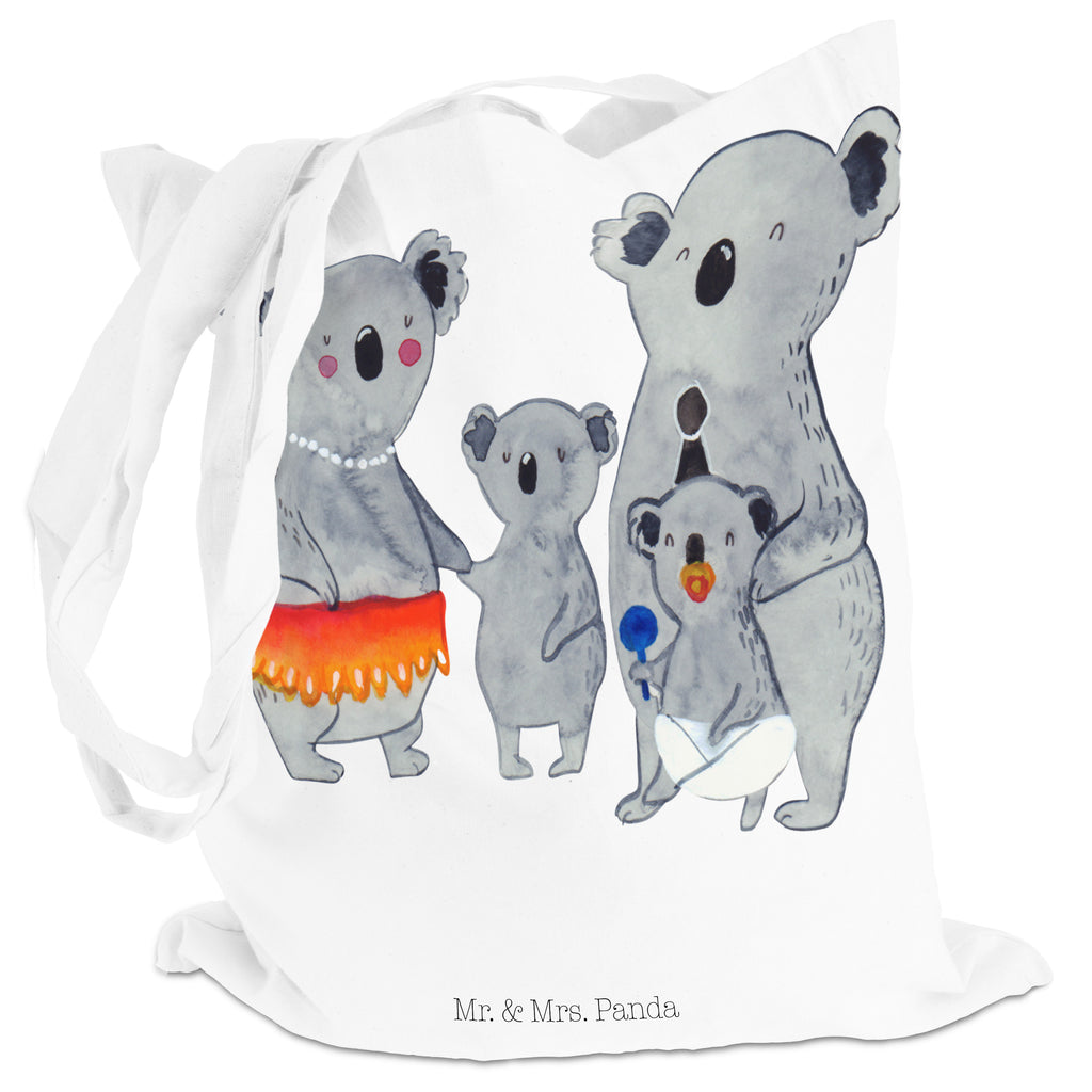 Tragetasche Koala Familie Beuteltasche, Beutel, Einkaufstasche, Jutebeutel, Stoffbeutel, Familie, Vatertag, Muttertag, Bruder, Schwester, Mama, Papa, Oma, Opa, Koala, Koalas, Family, Kinder, Geschwister, Familienleben