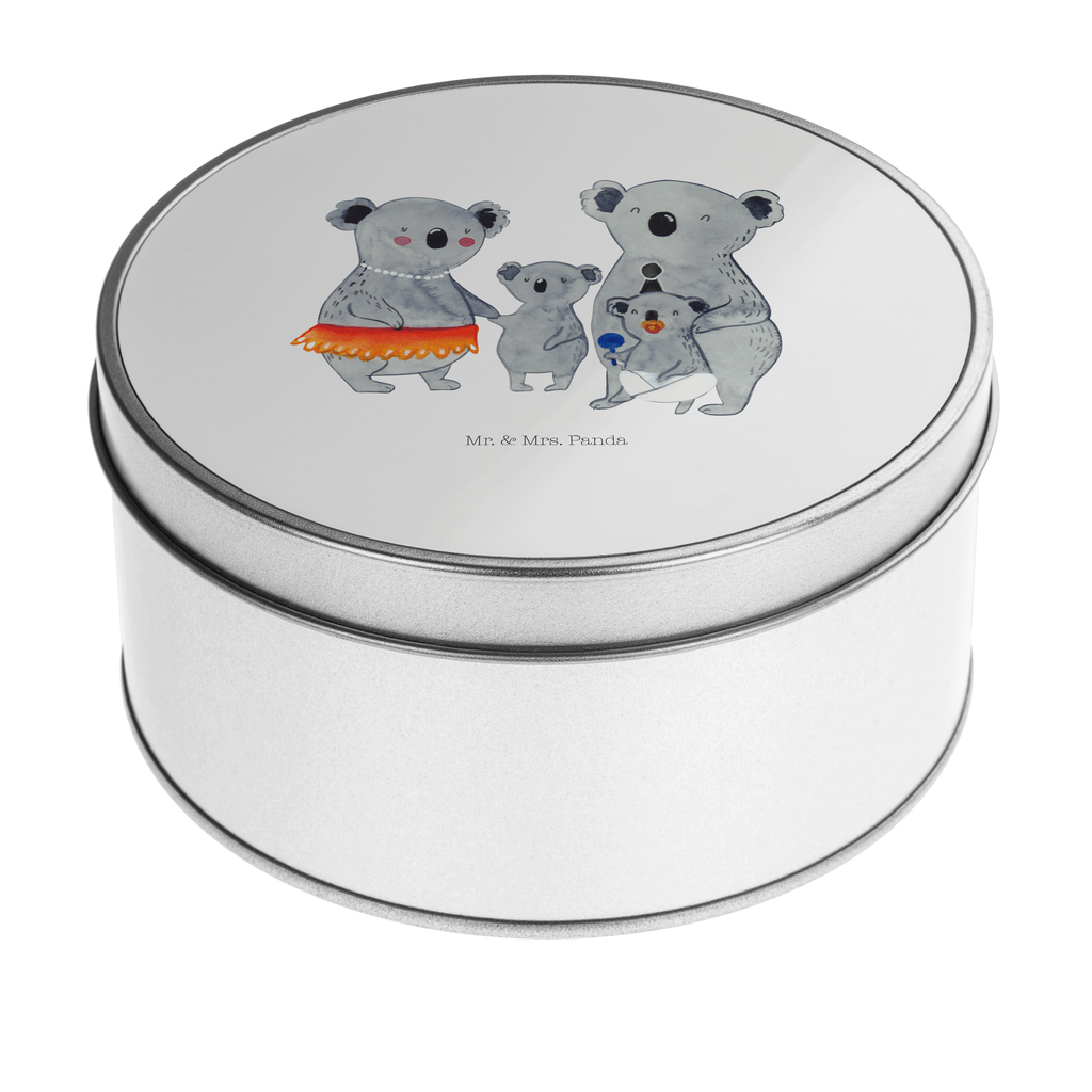 Blechdose rund Koala Familie Metalldose, Keksdose, Dose, Vorratsdose, Geschenkbox, Familie, Vatertag, Muttertag, Bruder, Schwester, Mama, Papa, Oma, Opa, Koala, Koalas, Family, Kinder, Geschwister, Familienleben