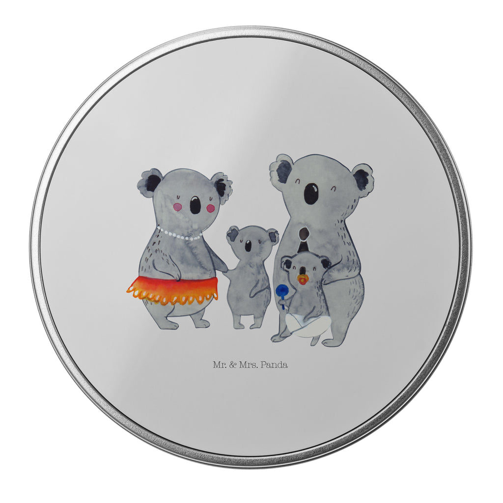 Blechdose rund Koala Familie Metalldose, Keksdose, Dose, Vorratsdose, Geschenkbox, Familie, Vatertag, Muttertag, Bruder, Schwester, Mama, Papa, Oma, Opa, Koala, Koalas, Family, Kinder, Geschwister, Familienleben