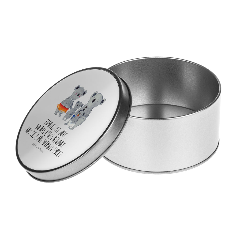 Blechdose rund Koala Familie Metalldose, Keksdose, Dose, Vorratsdose, Geschenkbox, Familie, Vatertag, Muttertag, Bruder, Schwester, Mama, Papa, Oma, Opa, Koala, Koalas, Family, Kinder, Geschwister, Familienleben