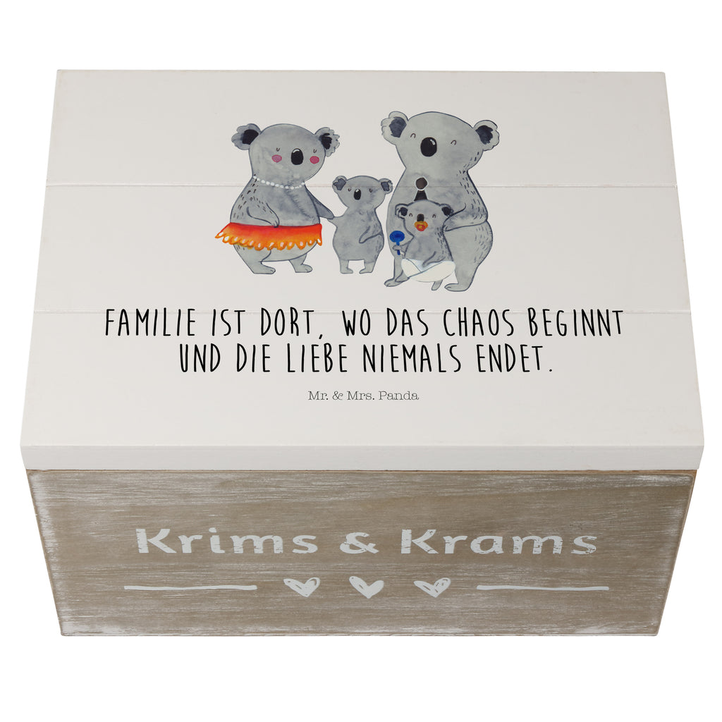 Holzkiste Koala Familie Holzkiste, Kiste, Schatzkiste, Truhe, Schatulle, XXL, Erinnerungsbox, Erinnerungskiste, Dekokiste, Aufbewahrungsbox, Familie, Vatertag, Muttertag, Bruder, Schwester, Mama, Papa, Oma, Opa, Koala, Koalas, Family, Kinder, Geschwister, Familienleben