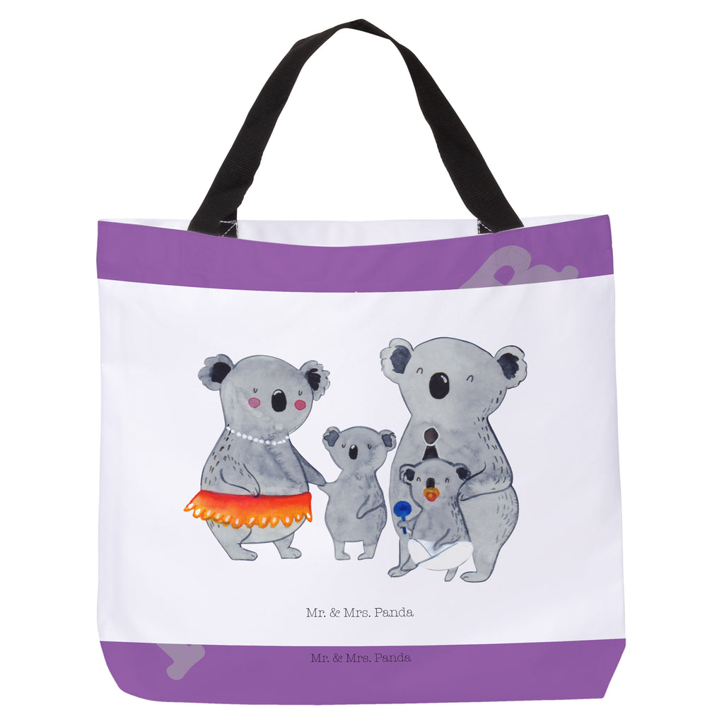 Shopper Koala Familie Beutel, Einkaufstasche, Tasche, Strandtasche, Einkaufsbeutel, Shopper, Schultasche, Freizeittasche, Tragebeutel, Schulbeutel, Alltagstasche, Familie, Vatertag, Muttertag, Bruder, Schwester, Mama, Papa, Oma, Opa, Koala, Koalas, Family, Kinder, Geschwister, Familienleben