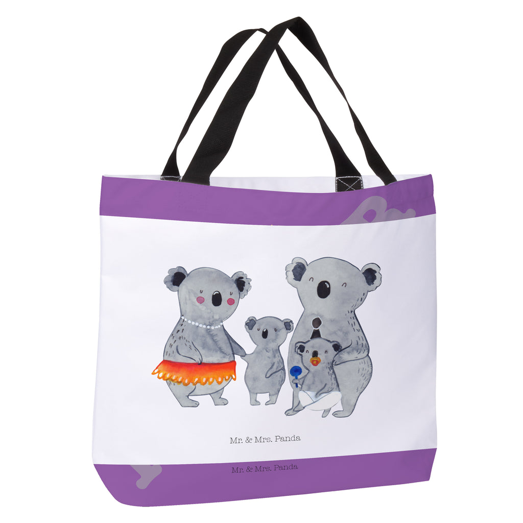Shopper Koala Familie Beutel, Einkaufstasche, Tasche, Strandtasche, Einkaufsbeutel, Shopper, Schultasche, Freizeittasche, Tragebeutel, Schulbeutel, Alltagstasche, Familie, Vatertag, Muttertag, Bruder, Schwester, Mama, Papa, Oma, Opa, Koala, Koalas, Family, Kinder, Geschwister, Familienleben