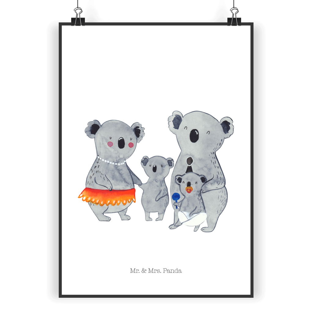 Poster Koala Familie Poster, Wandposter, Bild, Wanddeko, Küchenposter, Kinderposter, Wanddeko Bild, Raumdekoration, Wanddekoration, Handgemaltes Poster, Mr. & Mrs. Panda Poster, Designposter, Kunstdruck, Posterdruck, Familie, Vatertag, Muttertag, Bruder, Schwester, Mama, Papa, Oma, Opa, Koala, Koalas, Family, Kinder, Geschwister, Familienleben