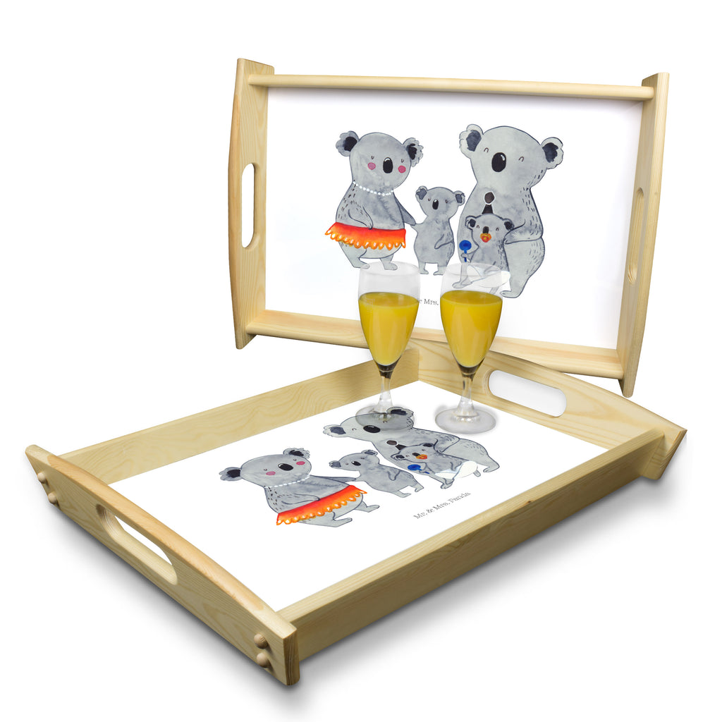 Serviertablett Koala Familie Tablett, Holztablett, Küchentablett, Dekotablett, Frühstückstablett, Familie, Vatertag, Muttertag, Bruder, Schwester, Mama, Papa, Oma, Opa, Koala, Koalas, Family, Kinder, Geschwister, Familienleben