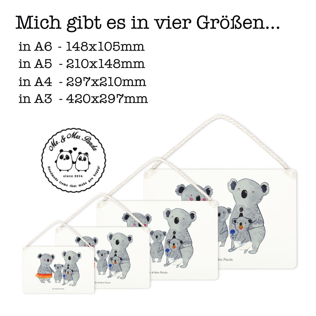 Deko Schild Koala Familie Dekoschild, Deko Schild, Schild, Tür Schild, Türschild, Holzschild, Wandschild, Wanddeko, Familie, Vatertag, Muttertag, Bruder, Schwester, Mama, Papa, Oma, Opa, Koala, Koalas, Family, Kinder, Geschwister, Familienleben