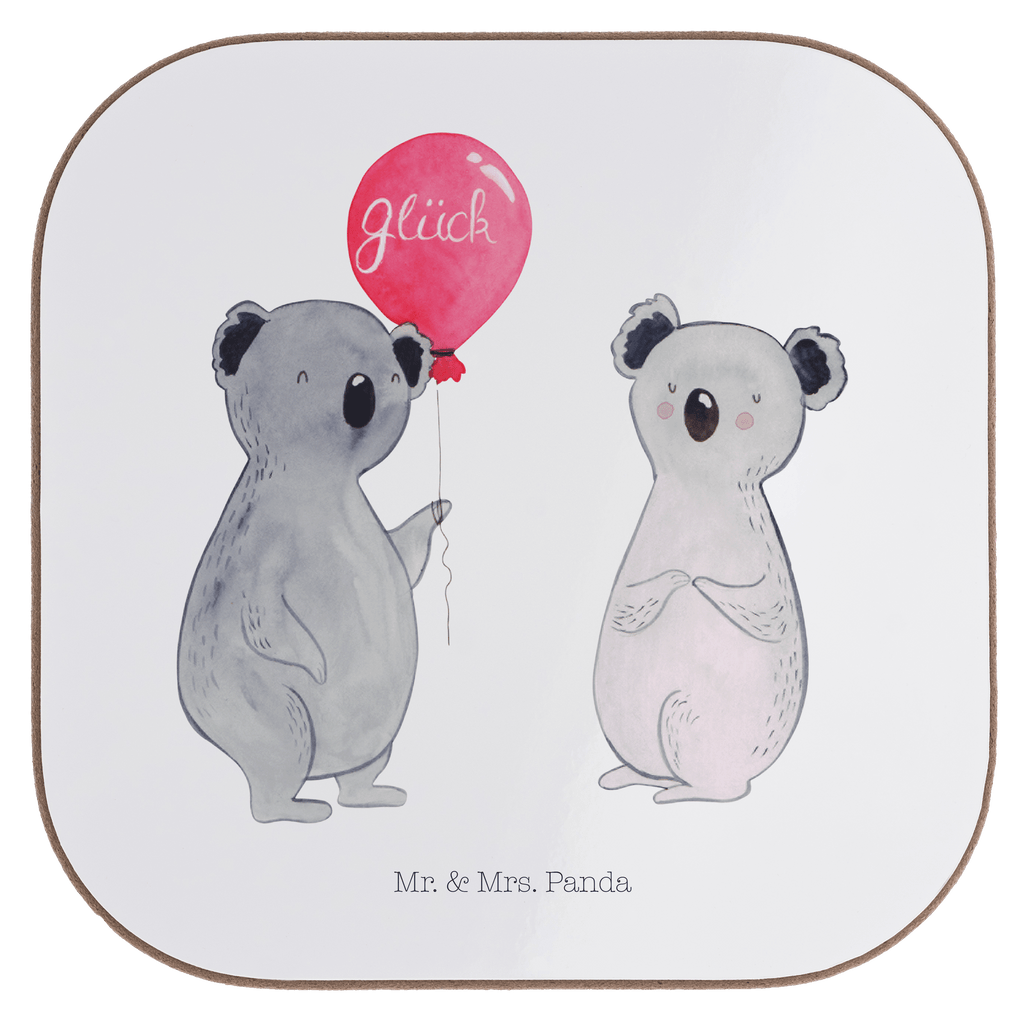 Quadratische Untersetzer Koala Luftballon Bierdeckel, Glasuntersetzer, Untersetzer Gläser, Getränkeuntersetzer, Koala, Koalabär, Luftballon, Party, Geburtstag, Geschenk