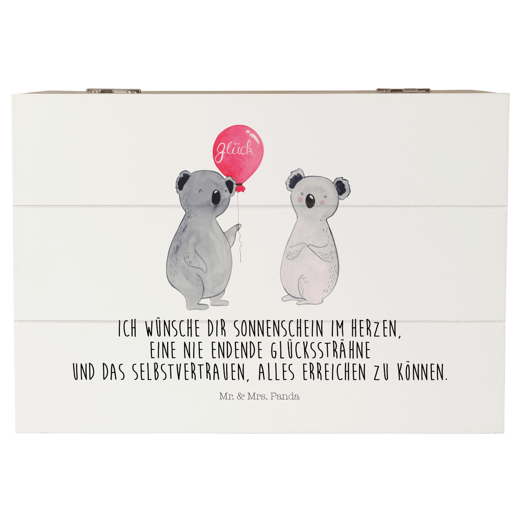 Holzkiste Koala Luftballon Holzkiste, Kiste, Schatzkiste, Truhe, Schatulle, XXL, Erinnerungsbox, Erinnerungskiste, Dekokiste, Aufbewahrungsbox, Koala, Koalabär, Luftballon, Party, Geburtstag, Geschenk