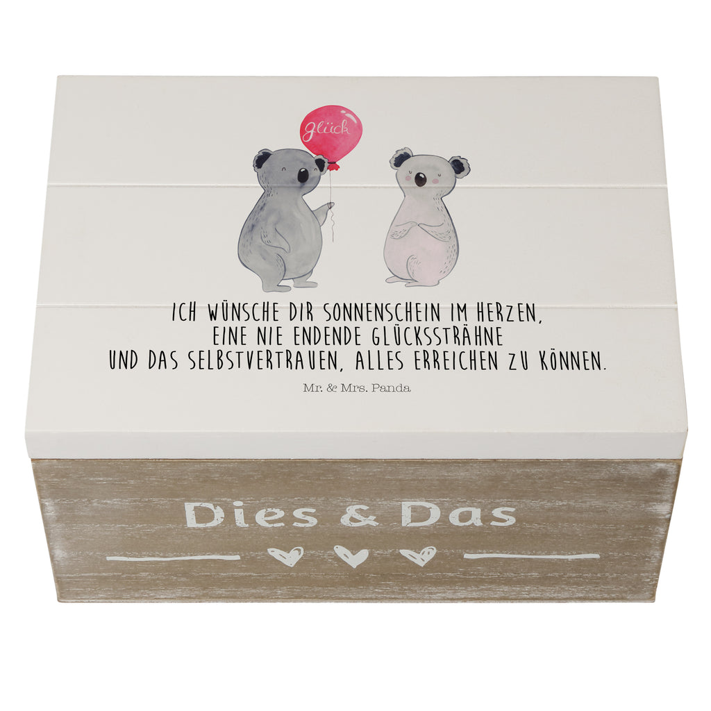 Holzkiste Koala Luftballon Holzkiste, Kiste, Schatzkiste, Truhe, Schatulle, XXL, Erinnerungsbox, Erinnerungskiste, Dekokiste, Aufbewahrungsbox, Koala, Koalabär, Luftballon, Party, Geburtstag, Geschenk