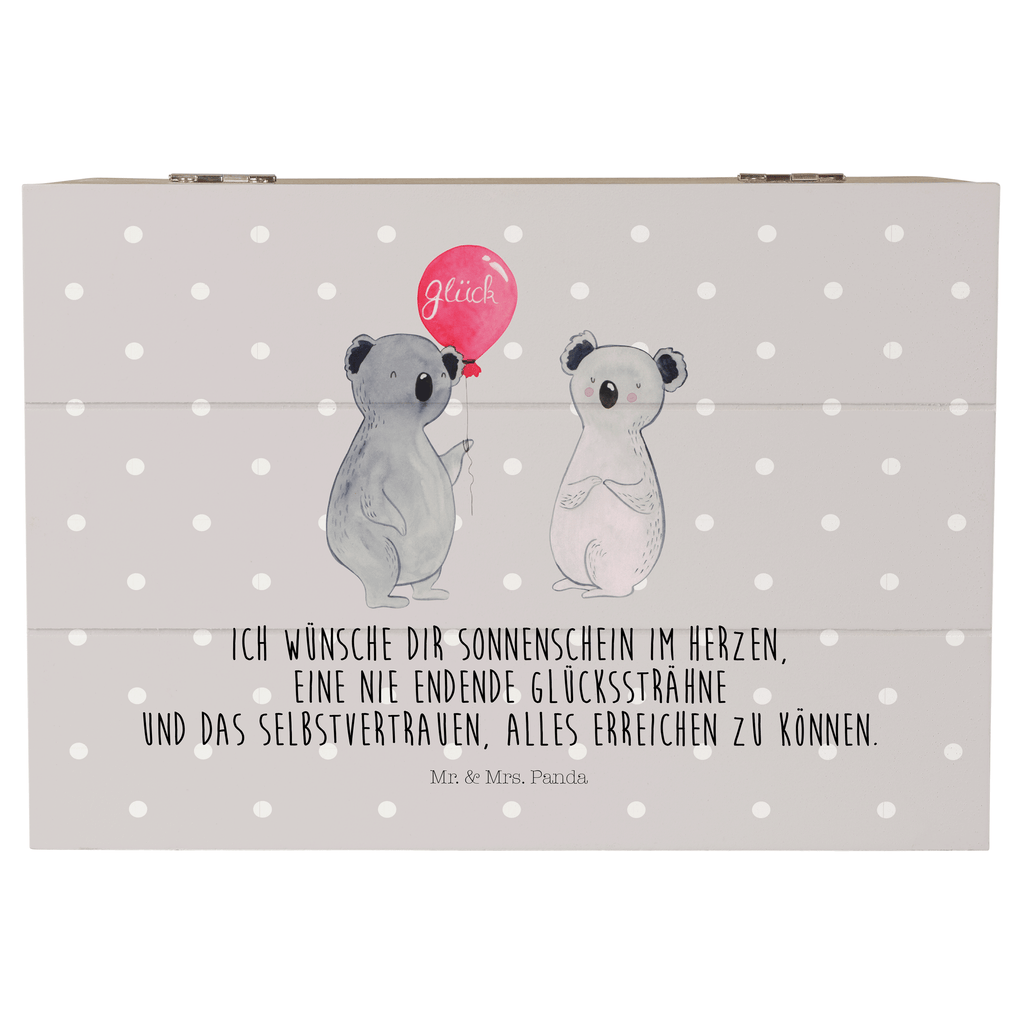 Holzkiste Koala Luftballon Holzkiste, Kiste, Schatzkiste, Truhe, Schatulle, XXL, Erinnerungsbox, Erinnerungskiste, Dekokiste, Aufbewahrungsbox, Koala, Koalabär, Luftballon, Party, Geburtstag, Geschenk