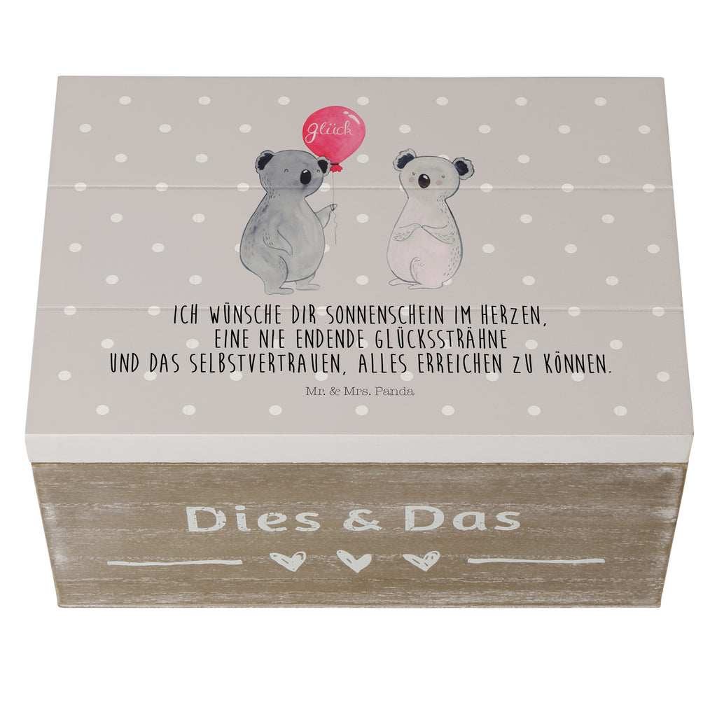 Holzkiste Koala Luftballon Holzkiste, Kiste, Schatzkiste, Truhe, Schatulle, XXL, Erinnerungsbox, Erinnerungskiste, Dekokiste, Aufbewahrungsbox, Koala, Koalabär, Luftballon, Party, Geburtstag, Geschenk