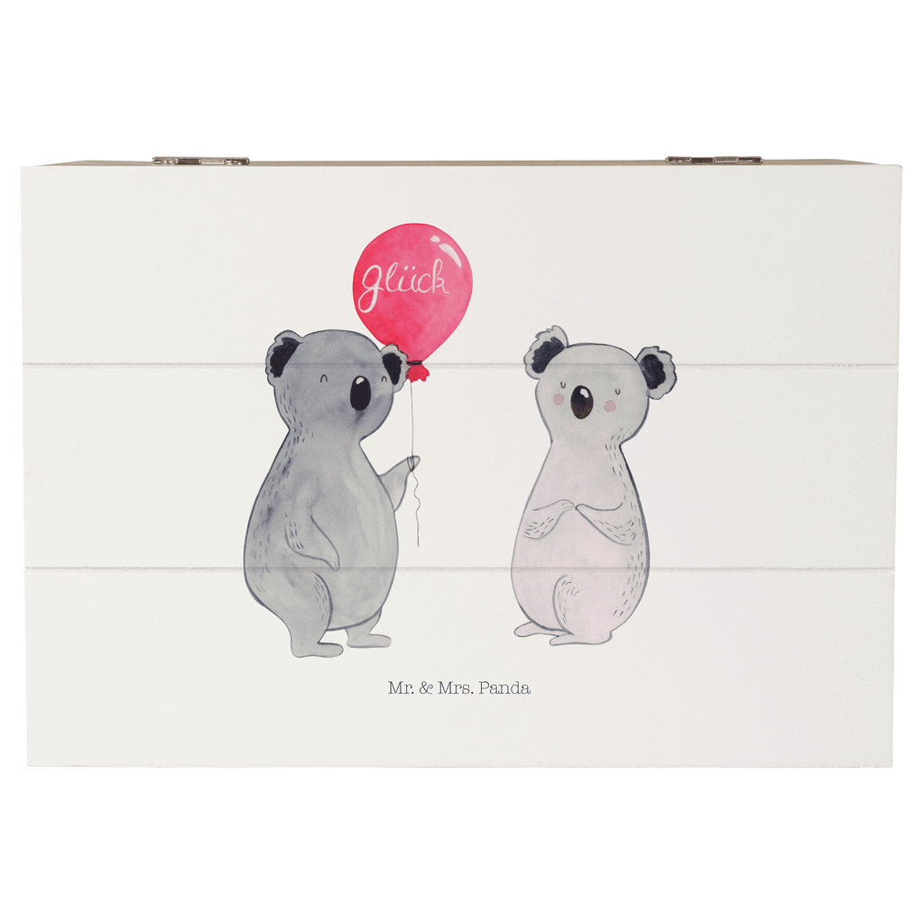 Holzkiste Koala Luftballon Holzkiste, Kiste, Schatzkiste, Truhe, Schatulle, XXL, Erinnerungsbox, Erinnerungskiste, Dekokiste, Aufbewahrungsbox, Koala, Koalabär, Luftballon, Party, Geburtstag, Geschenk