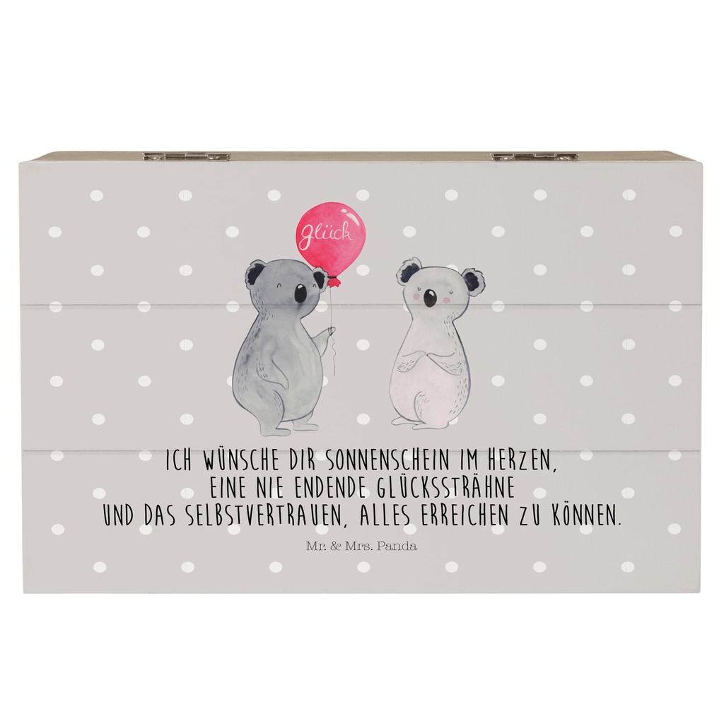 Holzkiste Koala Luftballon Holzkiste, Kiste, Schatzkiste, Truhe, Schatulle, XXL, Erinnerungsbox, Erinnerungskiste, Dekokiste, Aufbewahrungsbox, Koala, Koalabär, Luftballon, Party, Geburtstag, Geschenk