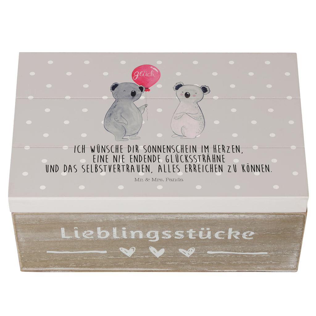 Holzkiste Koala Luftballon Holzkiste, Kiste, Schatzkiste, Truhe, Schatulle, XXL, Erinnerungsbox, Erinnerungskiste, Dekokiste, Aufbewahrungsbox, Koala, Koalabär, Luftballon, Party, Geburtstag, Geschenk