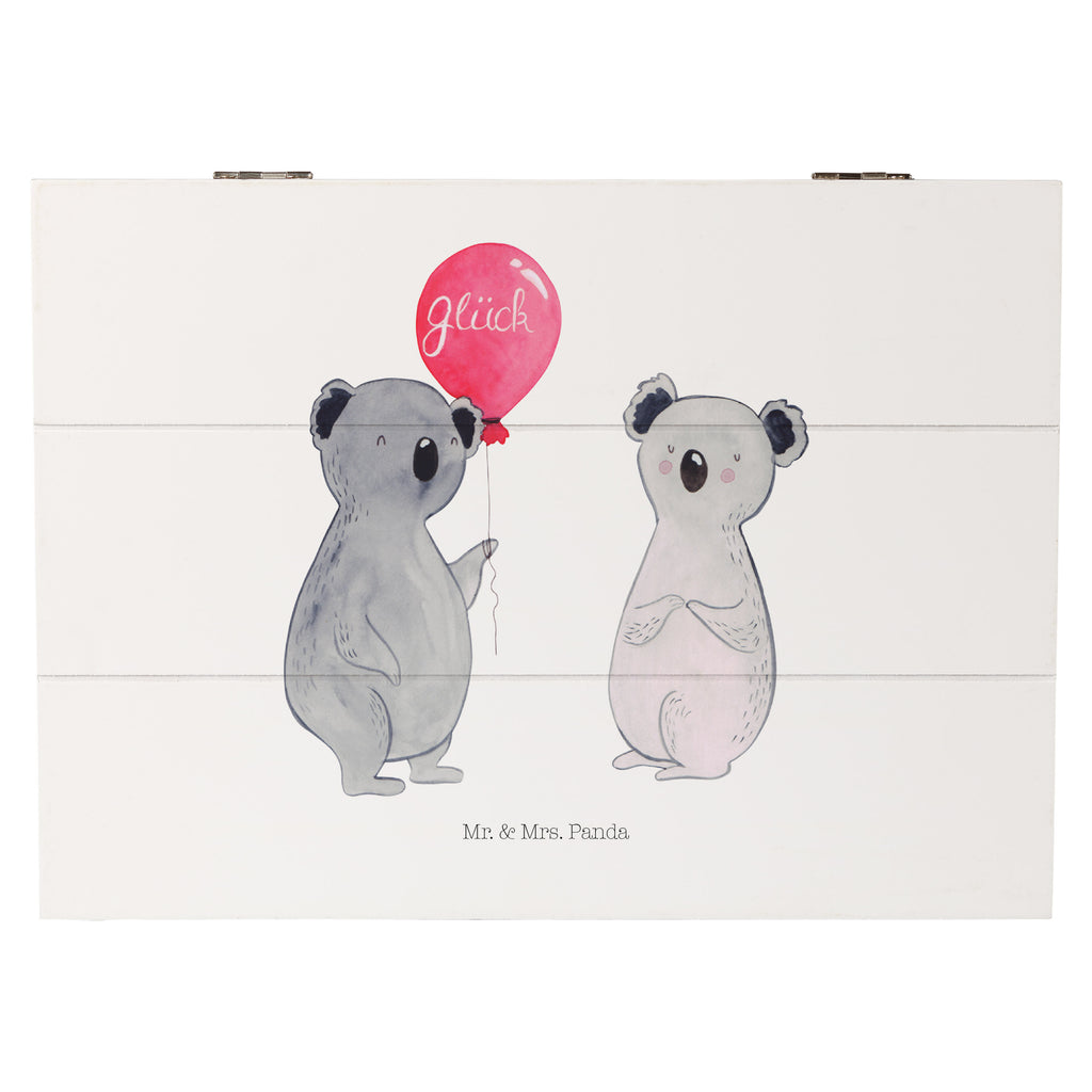 Holzkiste Koala Luftballon Holzkiste, Kiste, Schatzkiste, Truhe, Schatulle, XXL, Erinnerungsbox, Erinnerungskiste, Dekokiste, Aufbewahrungsbox, Koala, Koalabär, Luftballon, Party, Geburtstag, Geschenk